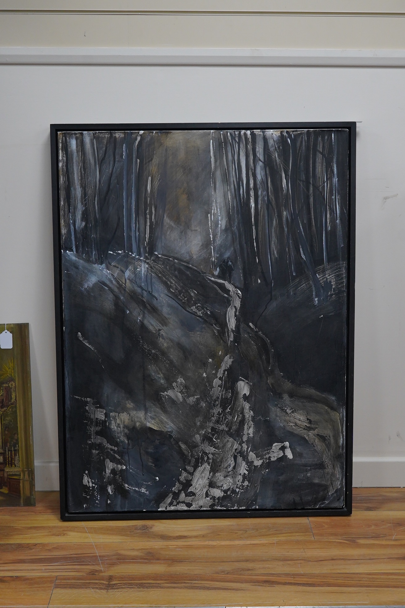Jayne Sandys-Renton, abstract oil on canvas, ‘Pathway’, signed verso, 109 x 81cm. Condition - good